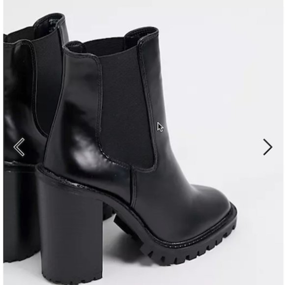 ASOS DESIGN Wide Fit Expect high heeled chunky chelsea boots in black - Picture 2 of 16